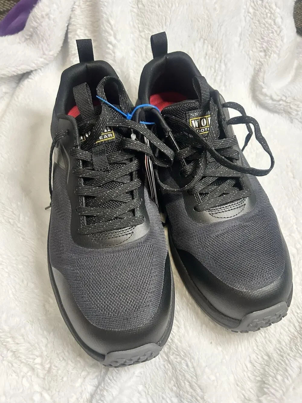 Skechers Work Shoes Black Composite Safety Toe Slip Resistant Footwear 8.5